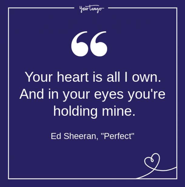 Citas de la canción Ed Sheeran a partir de letras sobre el amor