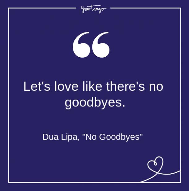 Citas de las canciones de Lipa Dua a partir de letras sobre amor